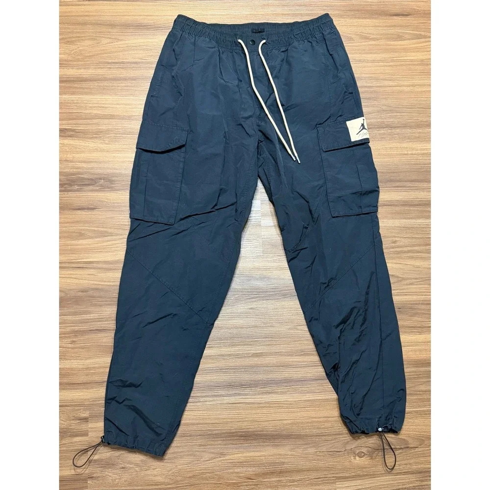 Nike Air Jordan Flight Heritage Cargo Pants Mens Black Hemp (DC7450-010) Sz Xl
